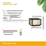 Pillar Lamp Outdoor Yard Lamp Waterproof Pillar Lamp